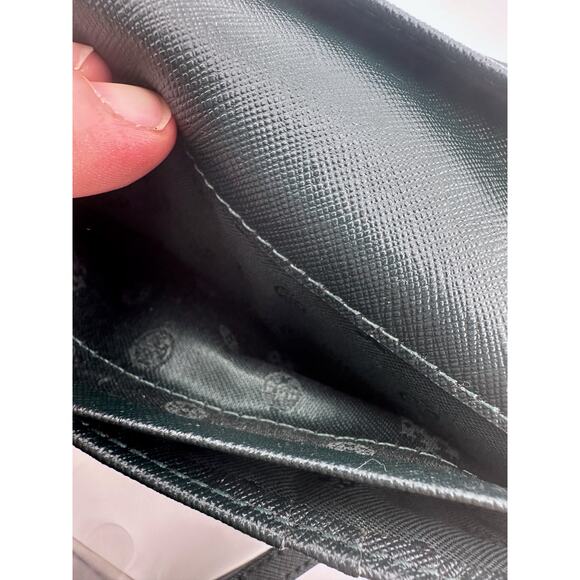 Tory Burch Deep Green Leather Bi-Fold Wallet Wristlet - Picture 9 of 16